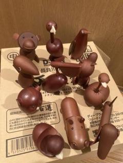 千趣会 ロイヤルペット　雑貨 木製動物フィギュアセット 11点　置物　インテリア