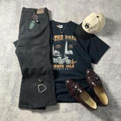 c-boy style バイカー ストリートコーデ ブラックデニム 古着