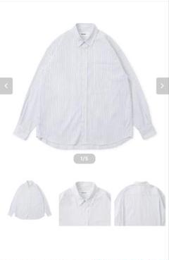 everyone relax-fit stripe shirt シャツ everyone relax-fit button-down stripe shirt (WHITE/NAVY