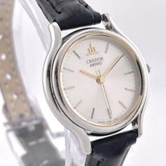 【稼働 新品電池】SEIKO CREDOR 腕時計 レディース ラウンドのサムネイル