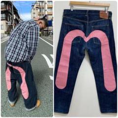 EVISU No.2 2000 31×35 白大大黒　ビックカモメ　トラ耳　大黒 エヴィス ジーンズ No2 2000 白カモメ セルビッチ 虎耳 W33 メンズ