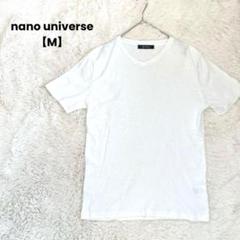 a1256＊nano universe 半袖Tシャツ　白【M】シンプルカジュアル