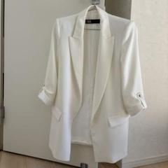 【ゴールド】ZARA ホワイト テーラードジャケット $_57.PNG?set_id=8800005007