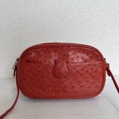 HAMANO】濱野皮革工藝 オーストリッチ ルビーレッド レザー