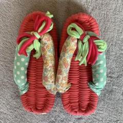 キッズリボン布ぞうり / 布草履 / richouchou / RED18cm - メルカリ
