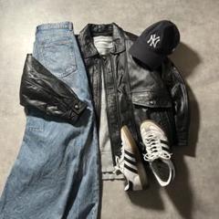 Vintage cowhide leather blouson jacket