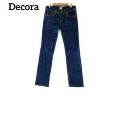 TM250【Decora】エルミューダ ストレートデニムパンツ ユーズド加工 L