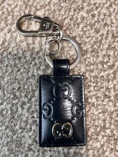 【希少】メンズ GUCCI グッチ キーホルダー キーリング  ブラック ケース gucci10571.jpg