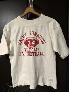 ブランド品専門の 60sチャンピオン フットボールTee Football J.V. タタキタグ シャツ