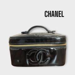 CHANEL　シャネル　黒　ブラック　ポーチ　バニティ　化粧ポーチ　ハンドバッグ