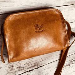 【ヴィンテージ感漂う本革】IL BISONTE　ショルダーバッグ　ヌメ　バイソン