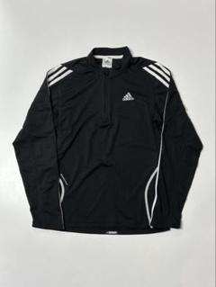 adidas ブラック ハーフジップ　長袖シャツ　インナー　Sサイズ