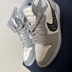 Dior Air Jordan 1 ホワイト/グレー