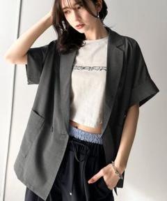 クラシカルエルフ麻調シアードルマンショートスリーブジャケット
