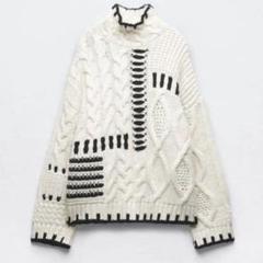 メゾンスペシャル　ZARA コントラストステッチセーター メゾンスペシャル ZARA コントラストステッチセーター トップス