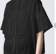 【未使用品】mizuiro ind ミズイロインド リネン 袖レース ブラウス セール】mizuiro ind tile lace shirts（シャツ/ブラウス