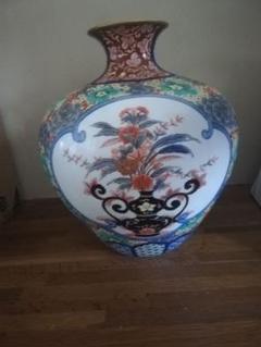 TKです。有田焼 神右衛門　染付山水図 　染付細密絵図花瓶 飾壺 古美術 TK様専用です。有田焼 神右衛門 染付山水図 染付細密絵図花瓶 飾