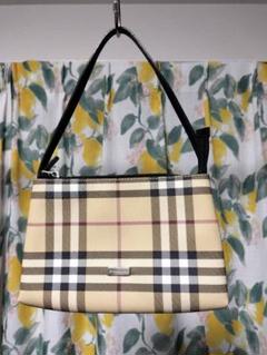 【訳あり】BURBERRY ハンドバッグ　ノバチェック　デカチェック PVC BURBERRY バーバリー ノバチェック ハンドバッグ ミニバッグ pvc