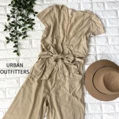 URBAN OUTFITTERS ♪ベージュ♪ラップデザイン♪オールインワン L