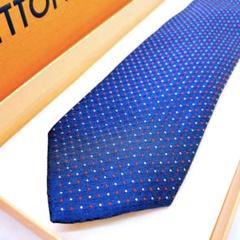 LOUIS VUITTON ネクタイ ダミエ　未使用級　ブルー ネイビー LV 楽天市場】ダミエ ネクタイ ルイヴィトンの通販