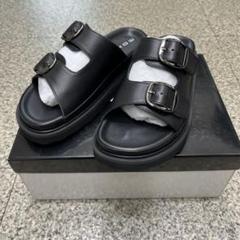 新品未使用　MOHI ダブルバックル　レザーサンダル　厚底