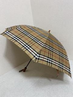 バーバリー Burberrys' 傘 木製グリップ 木製芯 中古 メンズ・紳士用 高 品質ファッション - バーバリー Burberrys 傘 木製グリップ