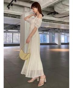 SNIDEL　ベルティッドタイワンピ　美品　ワンピース　レース　ジレのサムネイル