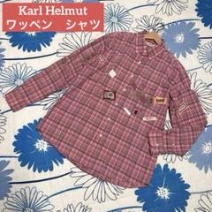 KarlHelmut カールヘルム チェック柄 野球柄 コットン100%シャツ KarlHelmut カールヘルム チェック柄 野球柄 コットン100%シャツ