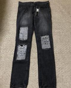 00s GLAD NEWS ブラックデニム ショートパンツ 髑髏スタッズ y2k セール】Studded denim shorts / スタッズ デニムショートパンツ