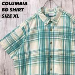 コロンビア　COLUMBIA 半袖チェック柄BDシャツ　サイズXL アメリカ古着