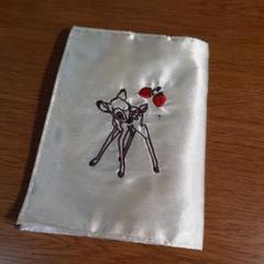 Disney 刺繍小鹿デザインブックカバー