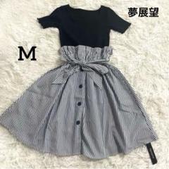 新品》夢展望 y2k 姫ギャル ストライプ ウエストベルト