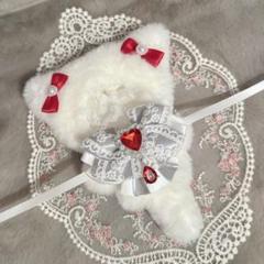 ぬい服 着ぐるみ にじぱぺっと ちびぐるみ 10cm ねこ 赤 グレー