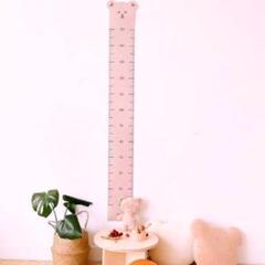 未使用品 身長計 ウォールステッカー くま ピンク 6