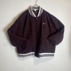 NIKE スタジャン　ウール　ブラウン　茶色　大きいサイズ　リブライン　2XL