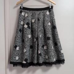 美品✨エムズグレイシーLフレアスカート　チュール黒ブラック　カタログ掲載カメリア ファッション 通販ファッション - 美品✨エムズグレイシーL