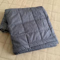 無印良品 キルティングラグ グレー 195x195cm 新品 未使用品 タグ付き 無印良品 洗いざらしの綿キルティングラグ グレー 100×195cm