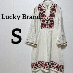 ✨️海外古着✨️Lucky Brand 【S】花柄刺繍チュニック ワンピース レトロ