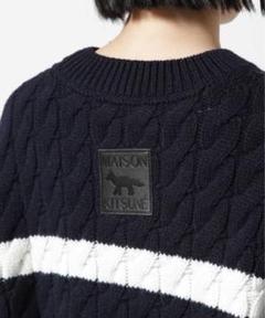 楽天市場】メゾンキツネ Maison kitsune ボーダーニット クルー