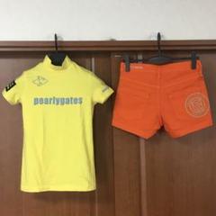 パーリーゲイツ　セットアップ　上下　ゴルフ　メンズ　モックネック　ショートパンツ パーリーゲイツ 上下セット 0 モックシャツ ショーツ pearly