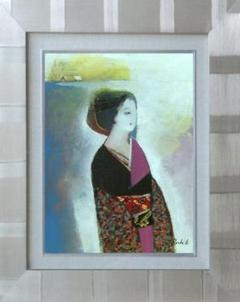 岩下尊弘 絵画 油絵 額装【米山】油彩6号
