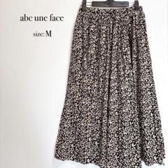 ◎良品◎ abc une face ベージュ プリーツ フレアスカート