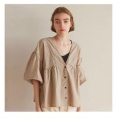SeaRoomlynn - searoomlynn 2way embroidery ブラウス モカ コットンWASH 2wayパイピングブラウス searoomlynn - メルカリ