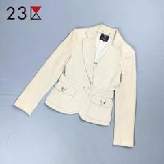 美品　23区　テーラードジャケット　ベロア　スエード　グレージュ　大きい　5XL 美品 23区 テーラードジャケット ベロア スエード グレージュ
