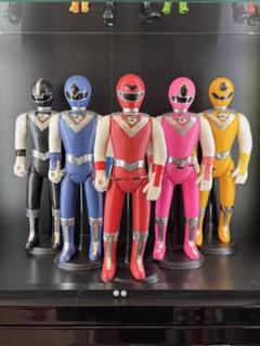 【当時物】光戦隊マスクマン 5体セット 無版権 パチソフビ 旧バンダイ 当時物】光戦隊マスクマン 5体セット 無版権 パチソフビ 旧