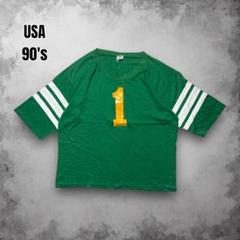 90s USA製 ヴィンテージ フットボールシャツ ナンバリング ボーダー