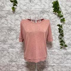 【f51】【ZARA】ピンク 半袖 Tシャツ ラウンドネック　春・夏　【M】