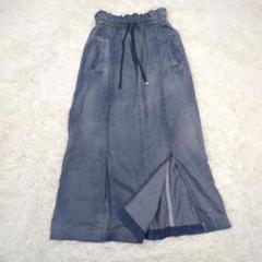 【新品・タグ付き】ayane テンセルデニムジレ　ロングジレ　フレア 新品・タグ付き】ayane テンセルデニムジレ ロングジレ フレア
