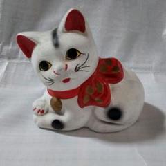 猫 陶器 貯金箱 置物 レトロ