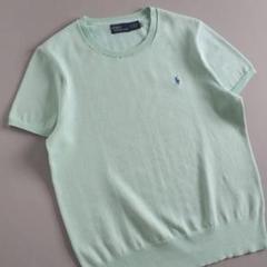 ラルフローレン 正規品 サマーニット 半袖 ミントグリーン 美品